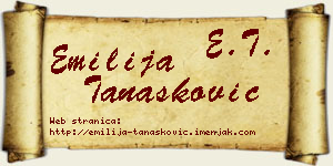 Emilija Tanasković vizit kartica